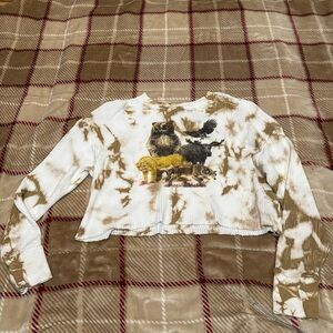 Cropped long sleeve tee